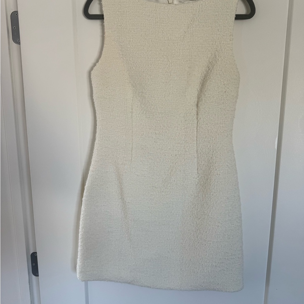 Meshki Cream Textured Mini Dress